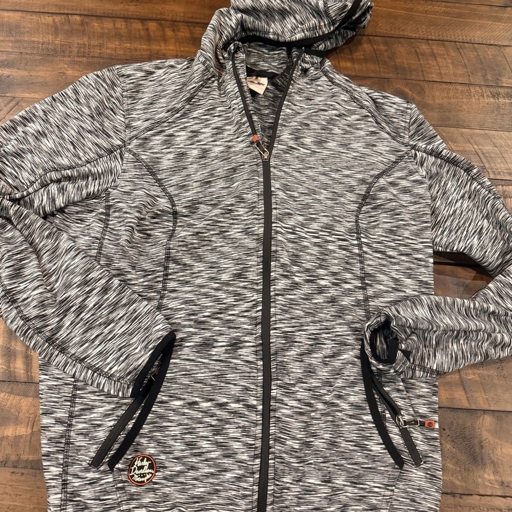 Harley-Davidson Black and White Patterned Utility Jacket